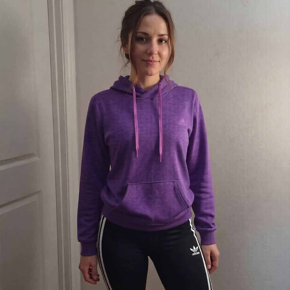 Adidas purple pullover sweater size Small